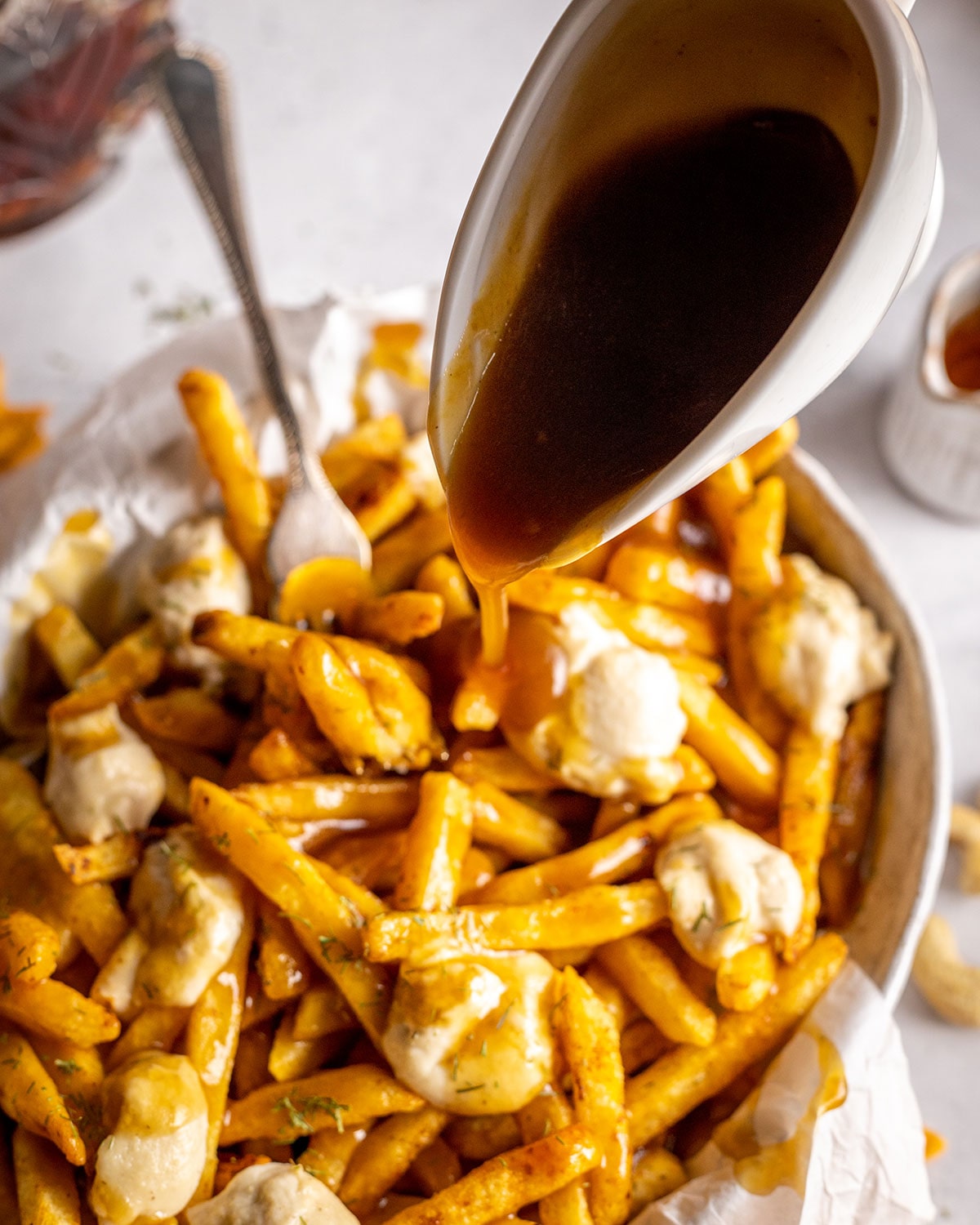 Vegan Poutine with Brandy Maple Gravy