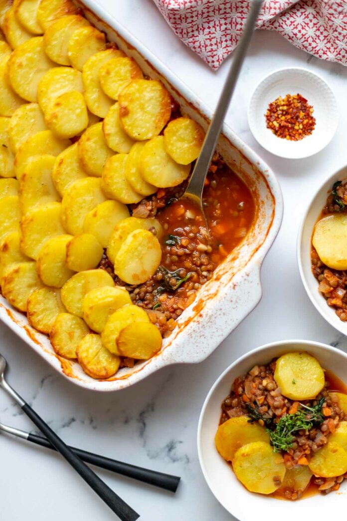 Vegan Shepherd’s Pie With Crispy Potatoes