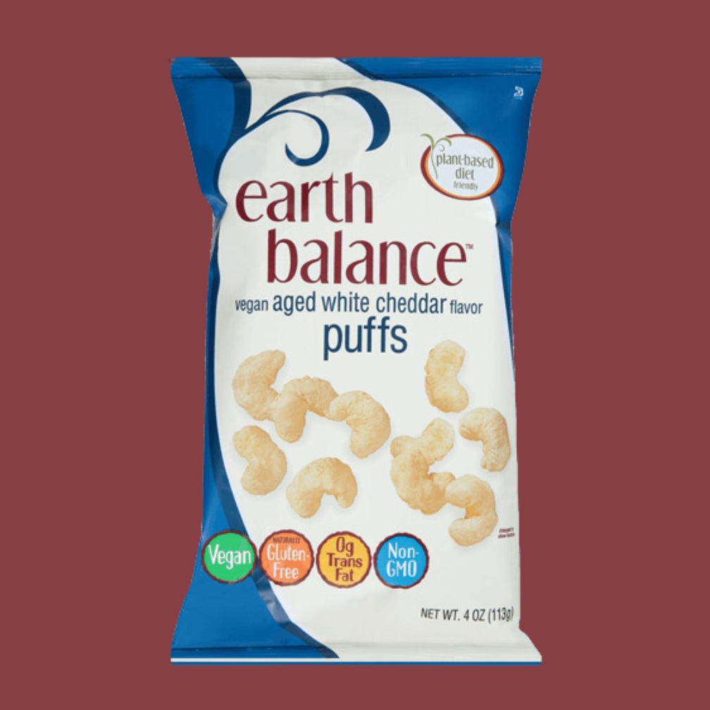 Earth Balance Vegan White Cheddar Flavored Snack Puffs
