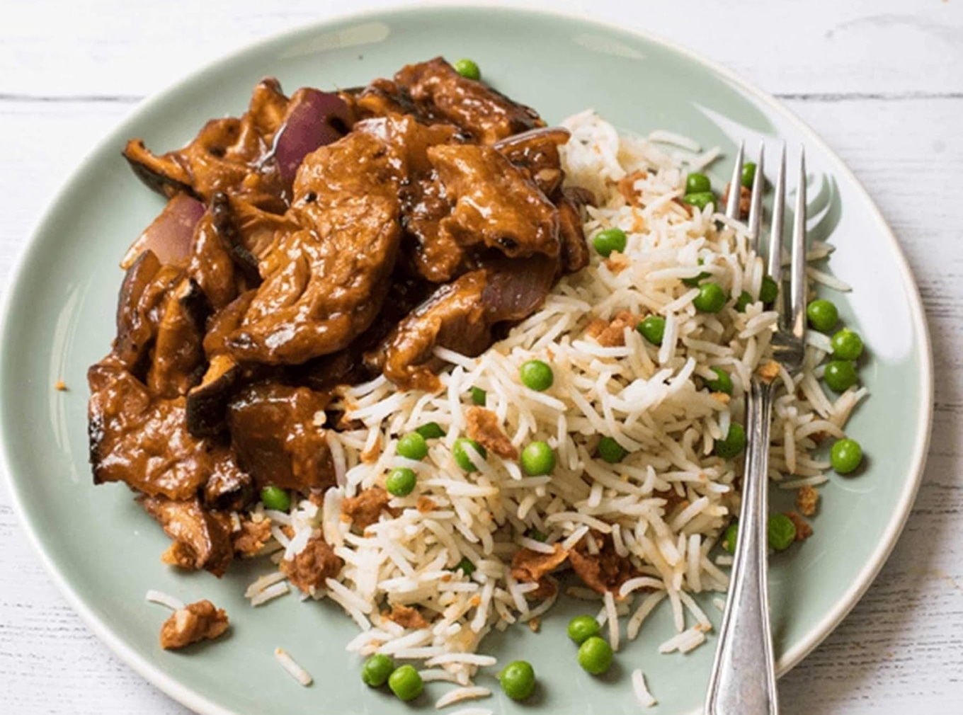 mock duck with rice