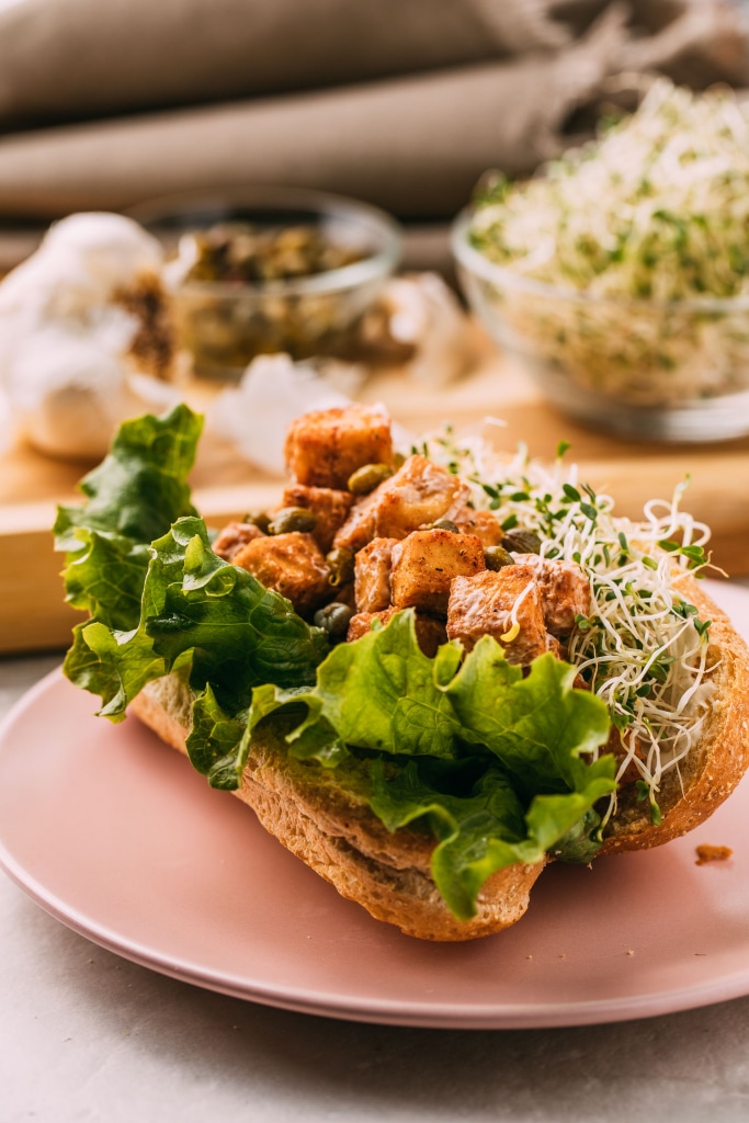 Vegan Tofu Tandoori Lobster Rolls