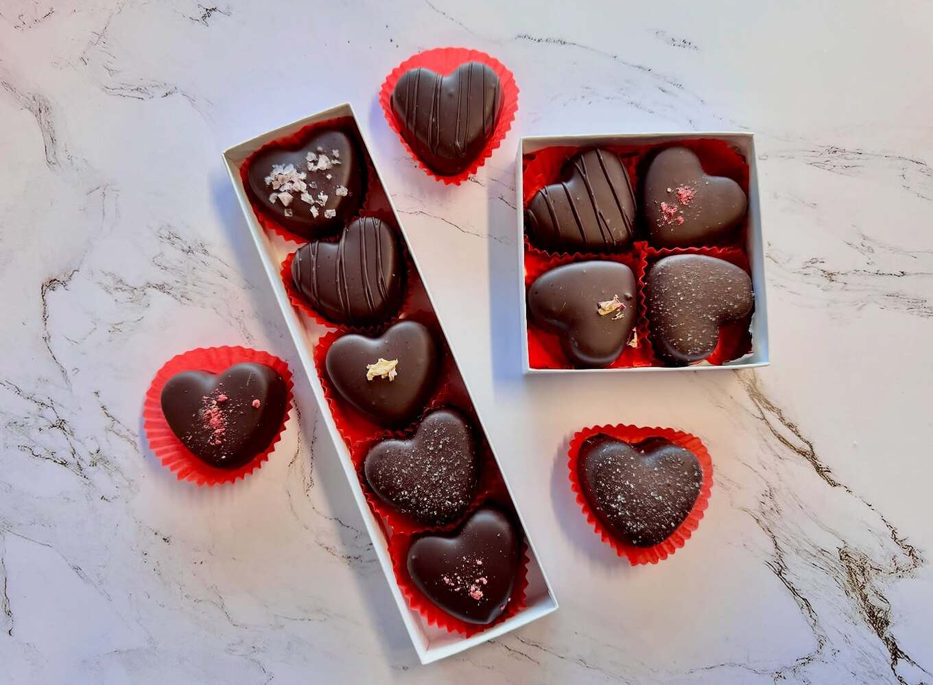 chocolate heart truffles