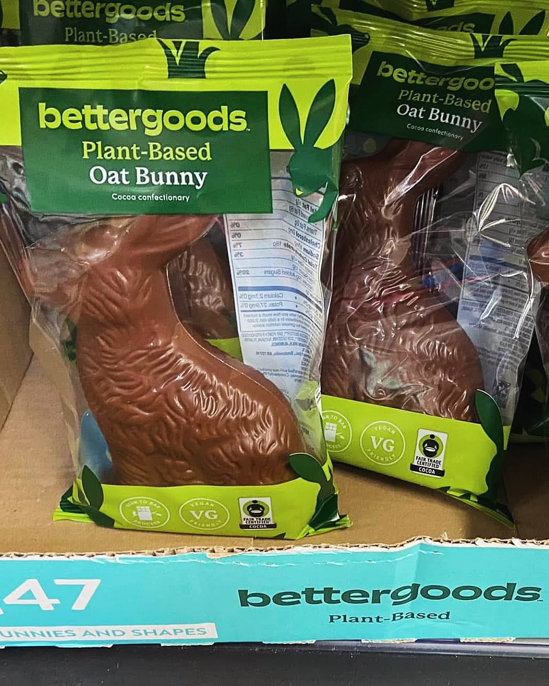 oat chocolate bunnies