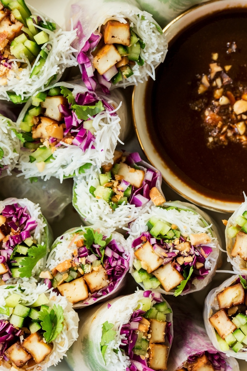 Vegan Summer Rolls With Hoisin Tofu