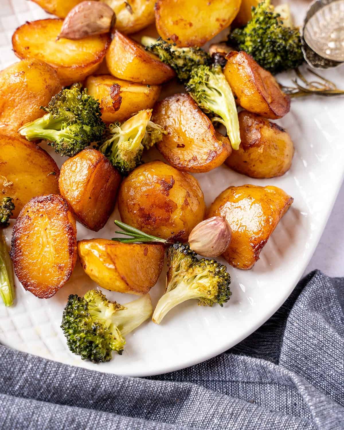  Marmite Roast Potatoes and Broccoli with Garlic and Rosemary 