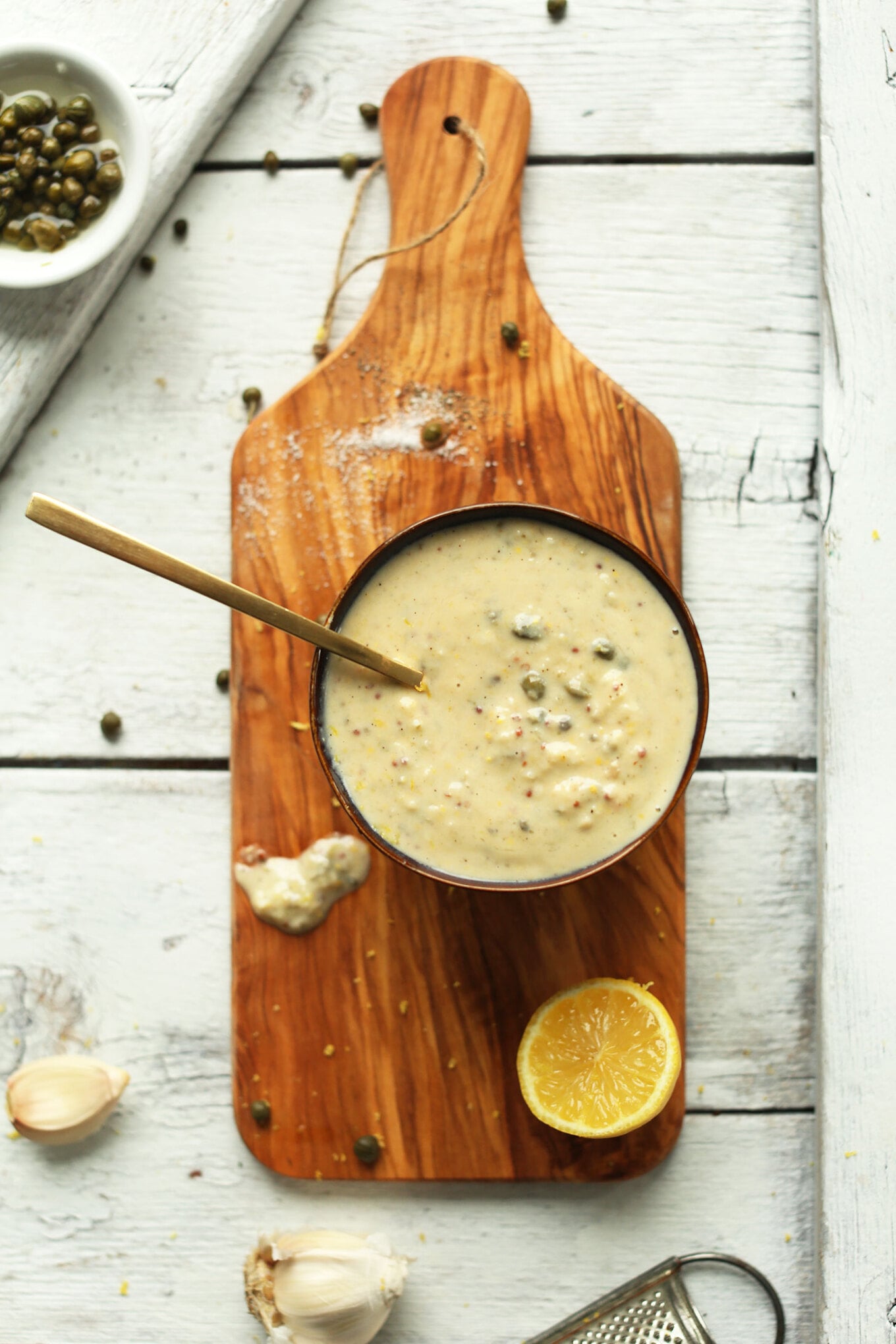hummus Caesar dressing by Minimalist Baker