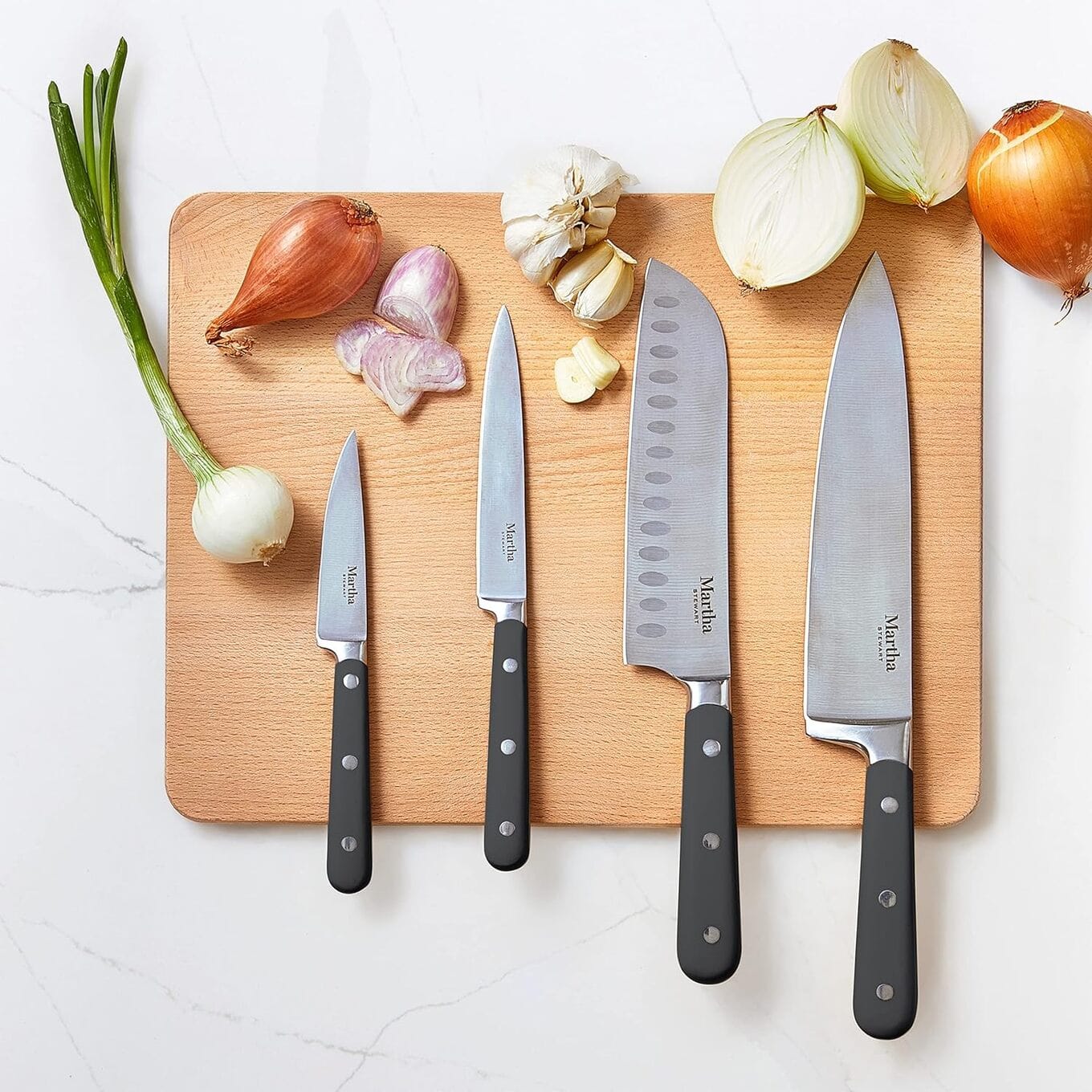  Martha Stewart Eastwalk 14-Piece High Carbon Cutlery Knife Block Set