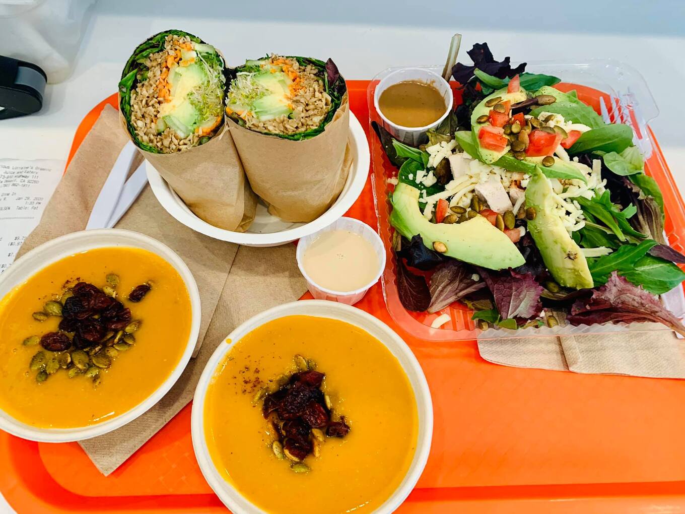 wraps, soups, salad at Luscious Lorraine's