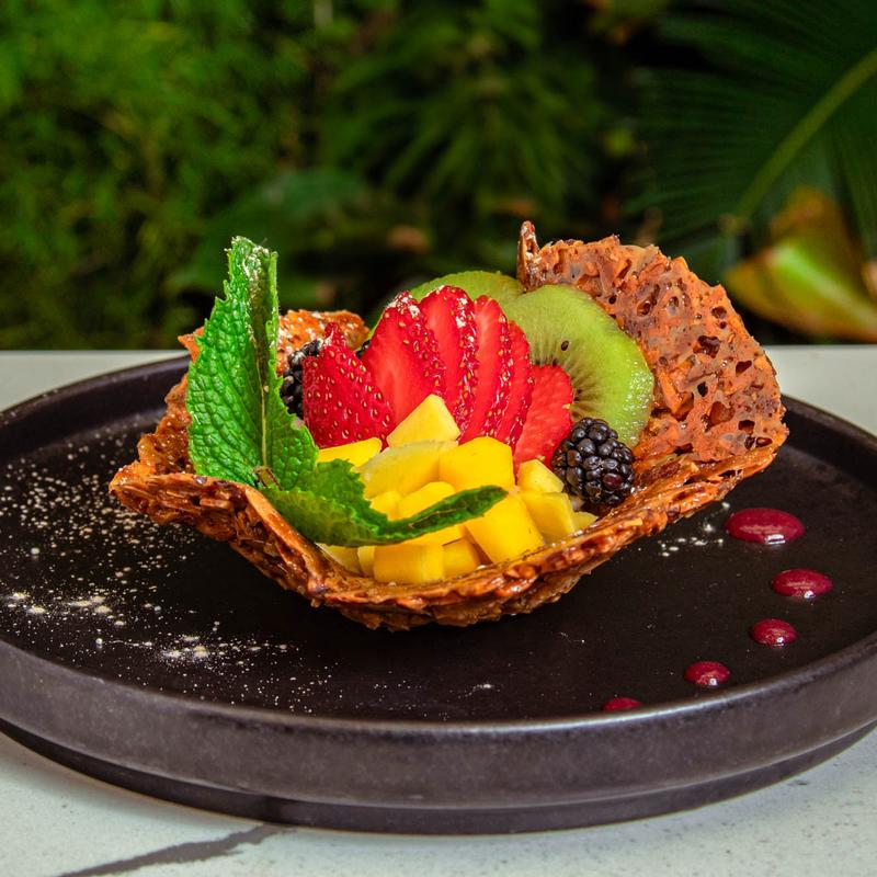 vegan fruit tarte at Tac/Quila