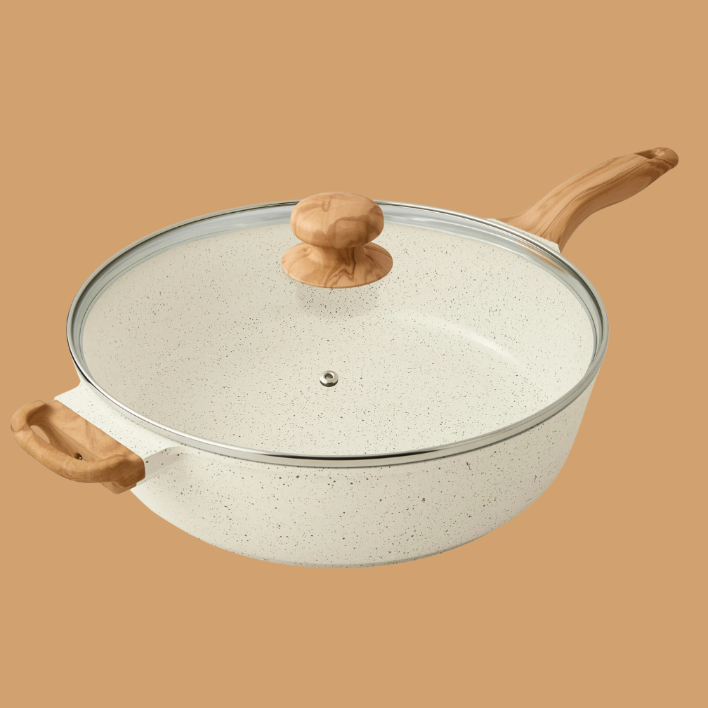 The Pioneer Woman Prairie Signature 6-Quart Cast Aluminum Jumbo Cooker Saute Pan,