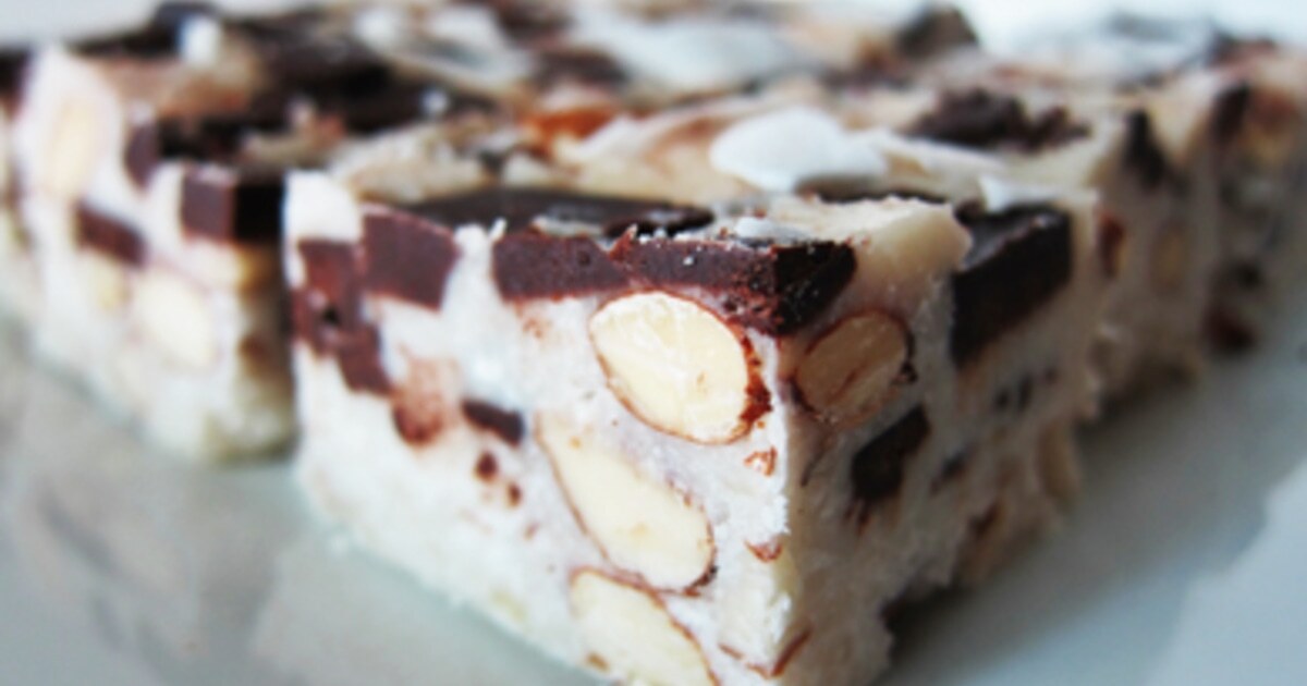 Vegan Raw Almond Joy Fudge | VegNews