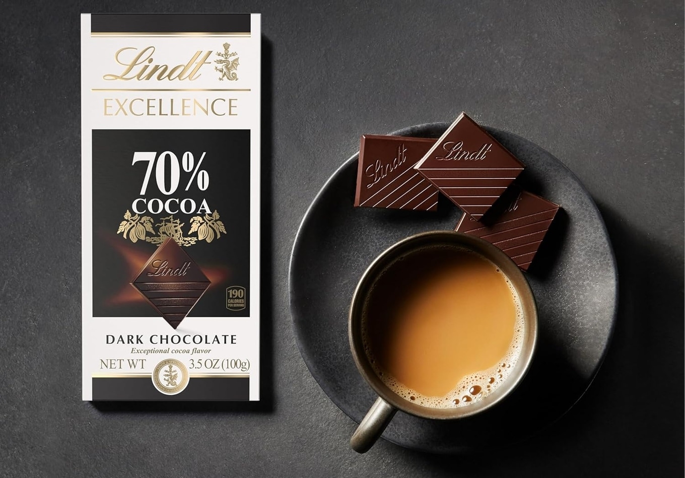 Lindt bar and drink