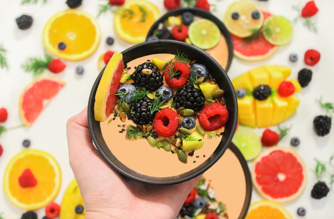 smoothie bowl with fruit