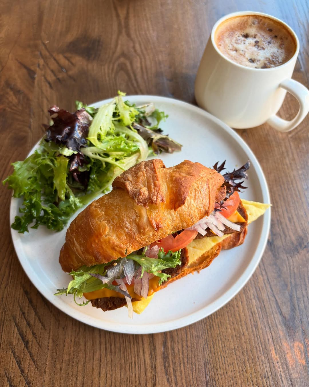 Fancy Plants Cafe croissant sandwich
