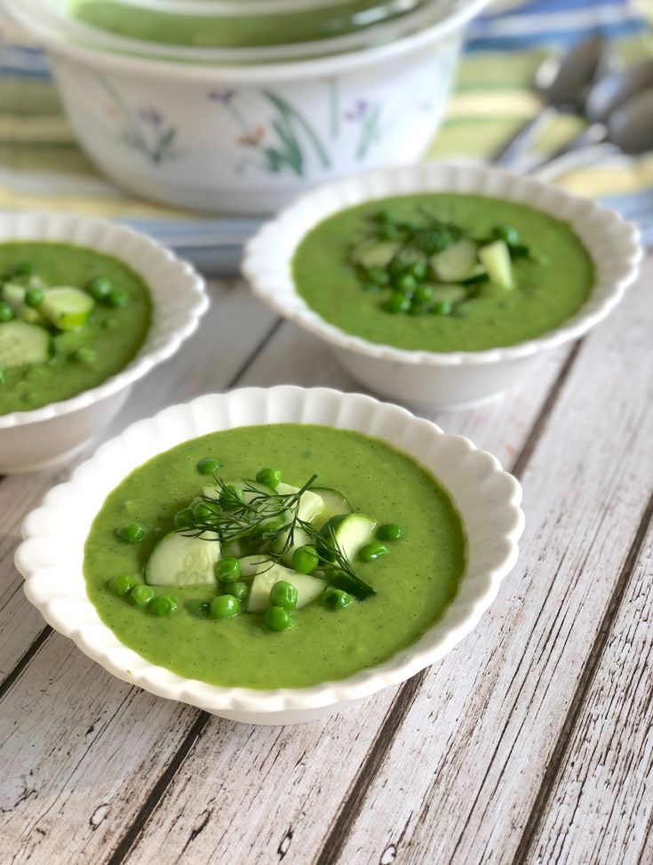 Cold Green Pea and Cucumber Soup