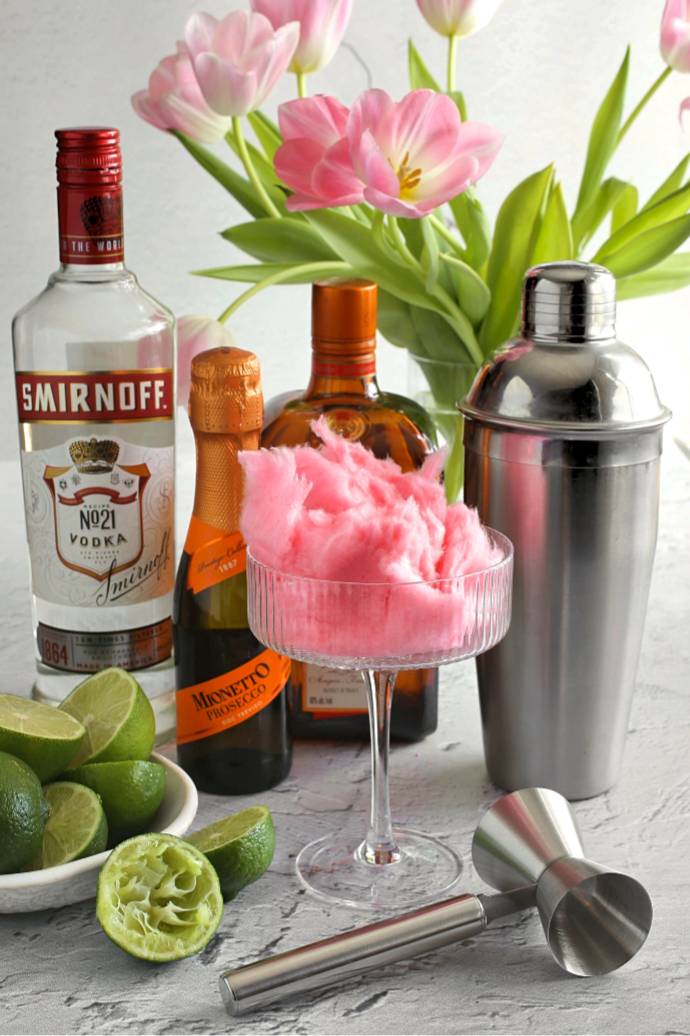 Sparkling Cotton Candy Cosmopolitan