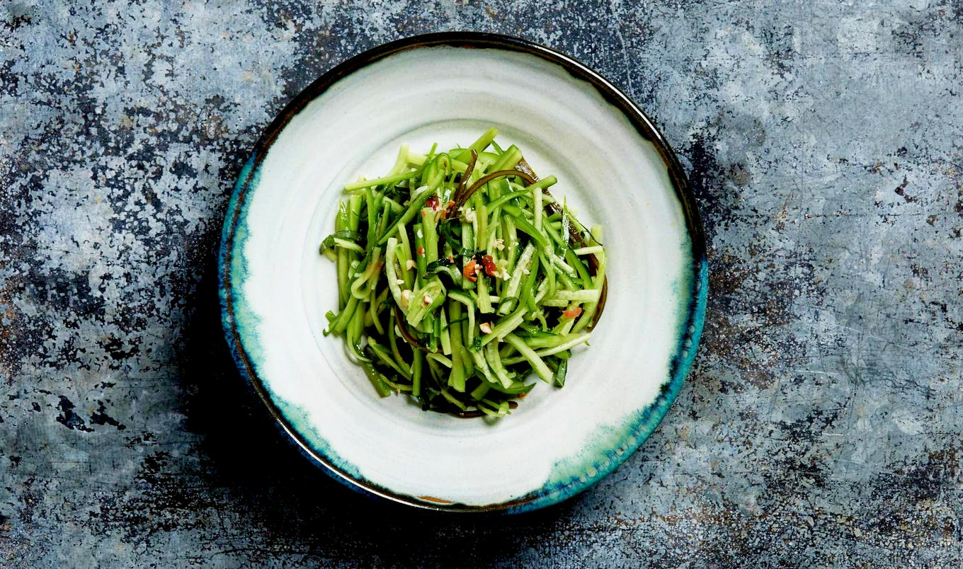 One-Step Japanese Cucumber Salad With Ume and Shiso