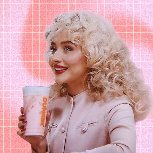 Sabrina Carpenter's Latest Dunkin' Collab Is a Fruity, Dreamy Oatmilk Take on Strawberries and Cream&nbsp;