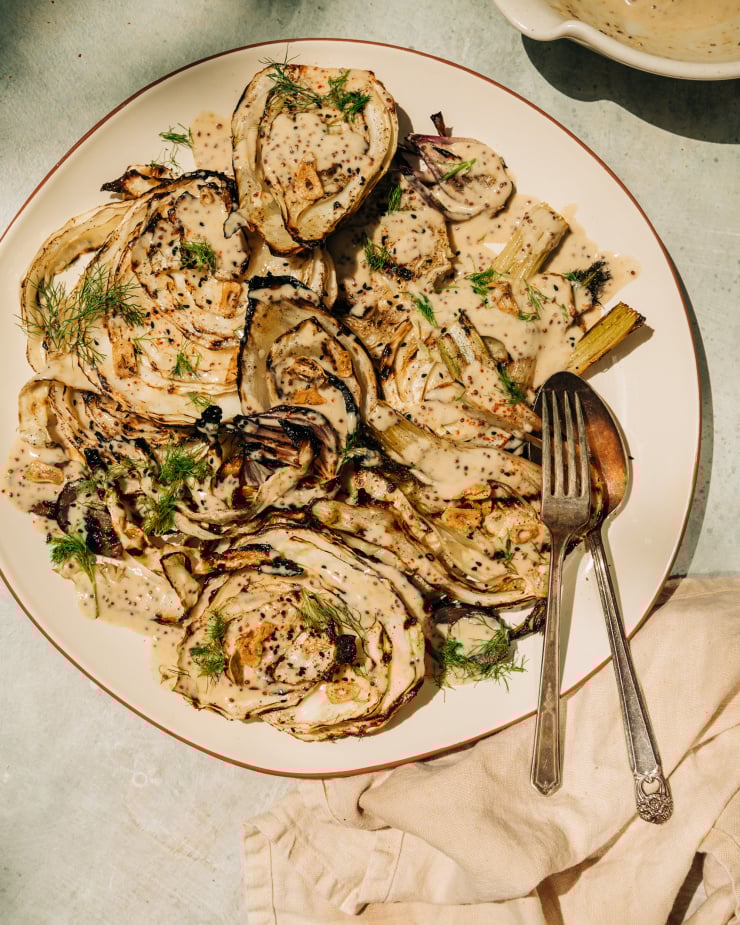  Grilled Cabbage and Fennel with Maple Mustard Cream 