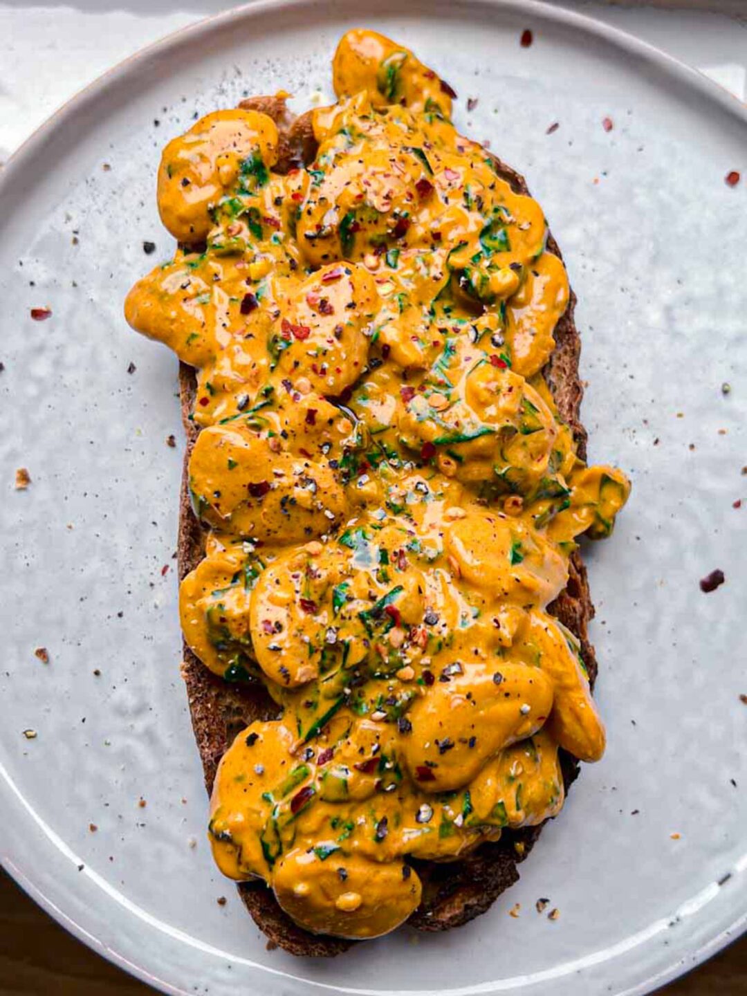 Curried Butter Beans on Toast