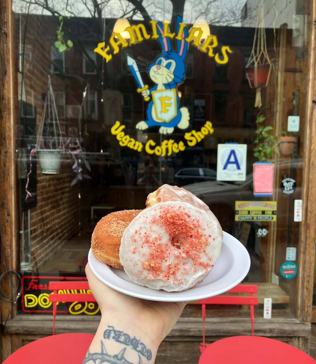 Familiars Vegan Coffee Shop donuts