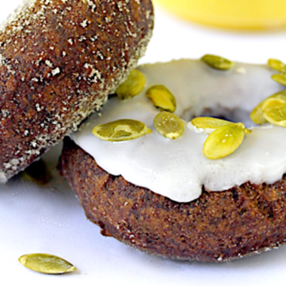 Vegan Chocolate Pumpkin Doughnuts