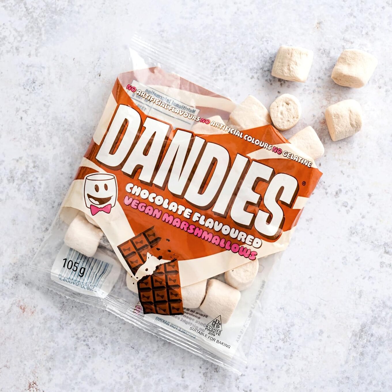 chocolate-flavored marshmallows Dandies