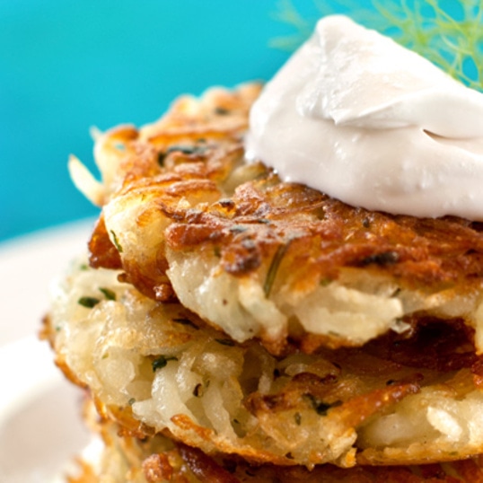 The Crispiest Vegan Potato Latkes