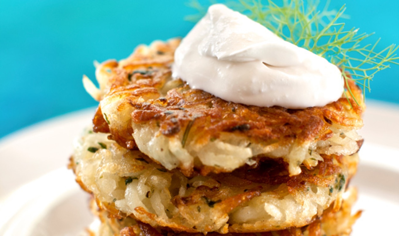 The Crispiest Vegan Potato Latkes&nbsp;