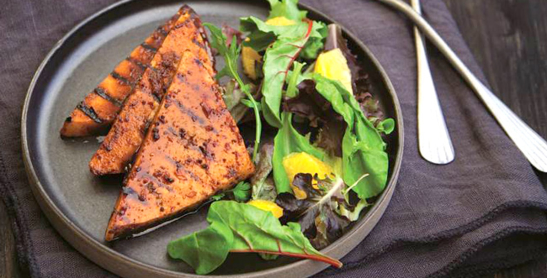 Orange Miso-Glazed Tofu