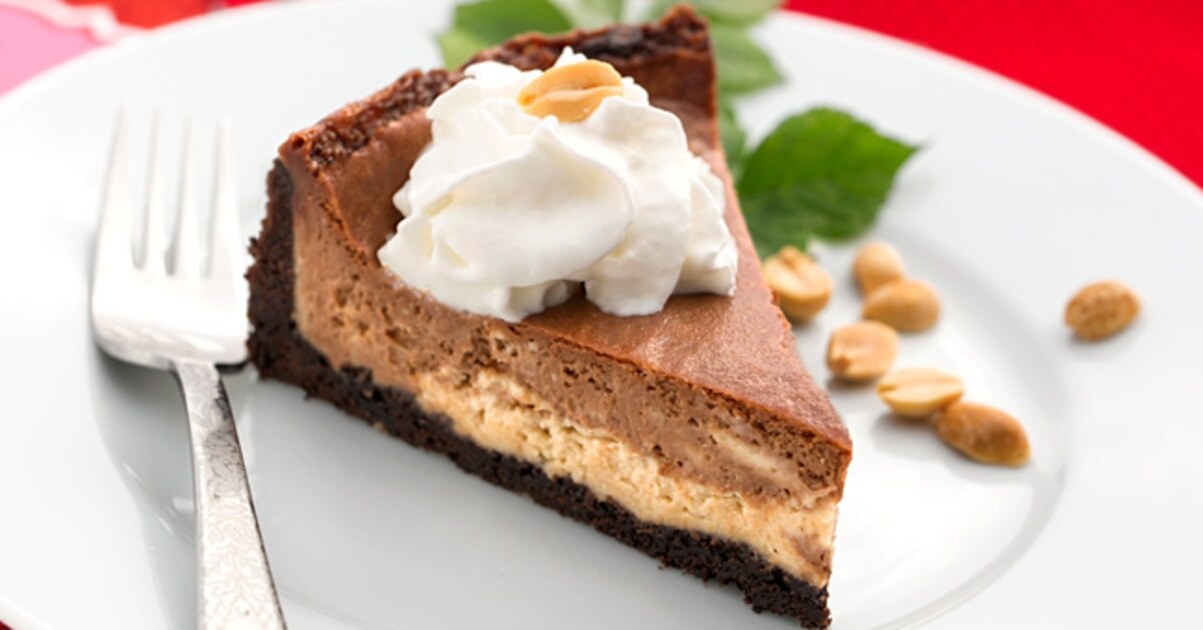 Easy Vegan Chocolate Peanut Butter Cheesecake | VegNews