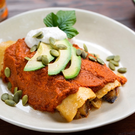 VegNews.EggplantPortobelloEnchiladas.HannahKaminsky