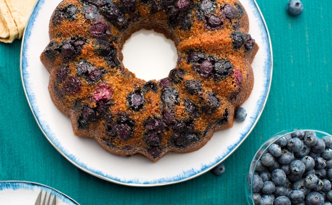 VegNews.OrangeBlueberryBundtCake.HannahKaminsky