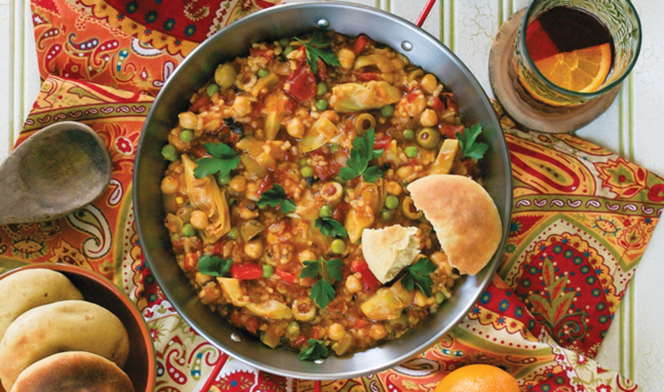 Traditional Spanish Paella Made Plant-Based