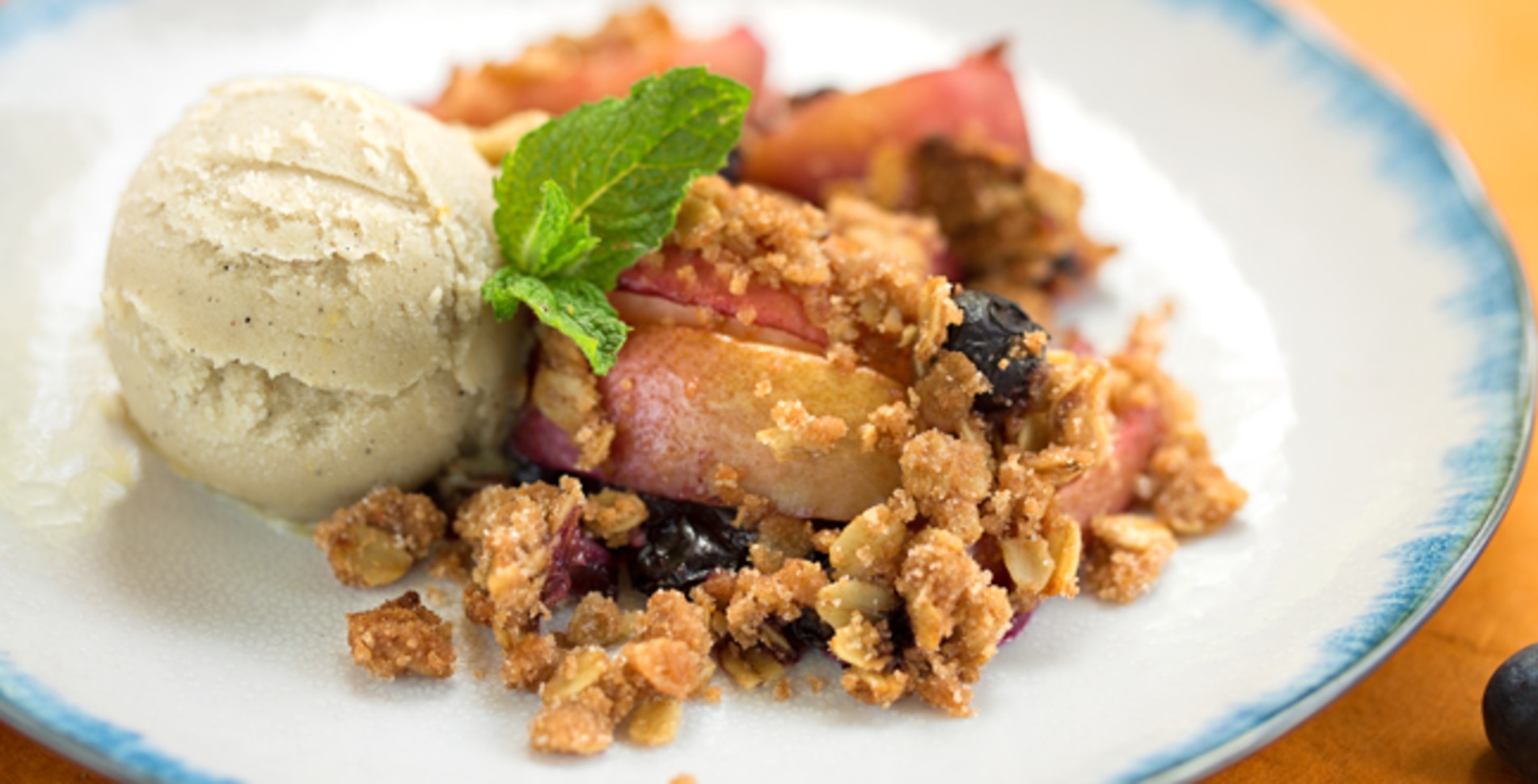Easy Vegan Blueberry Nectarine Fruit Crisp (Gluten-Free!)