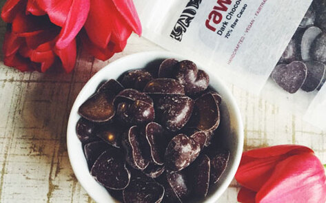 Raw Dark Chocolate Hearts