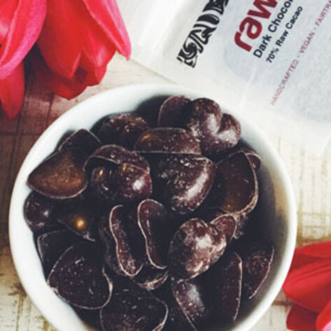 Raw Dark Chocolate Hearts