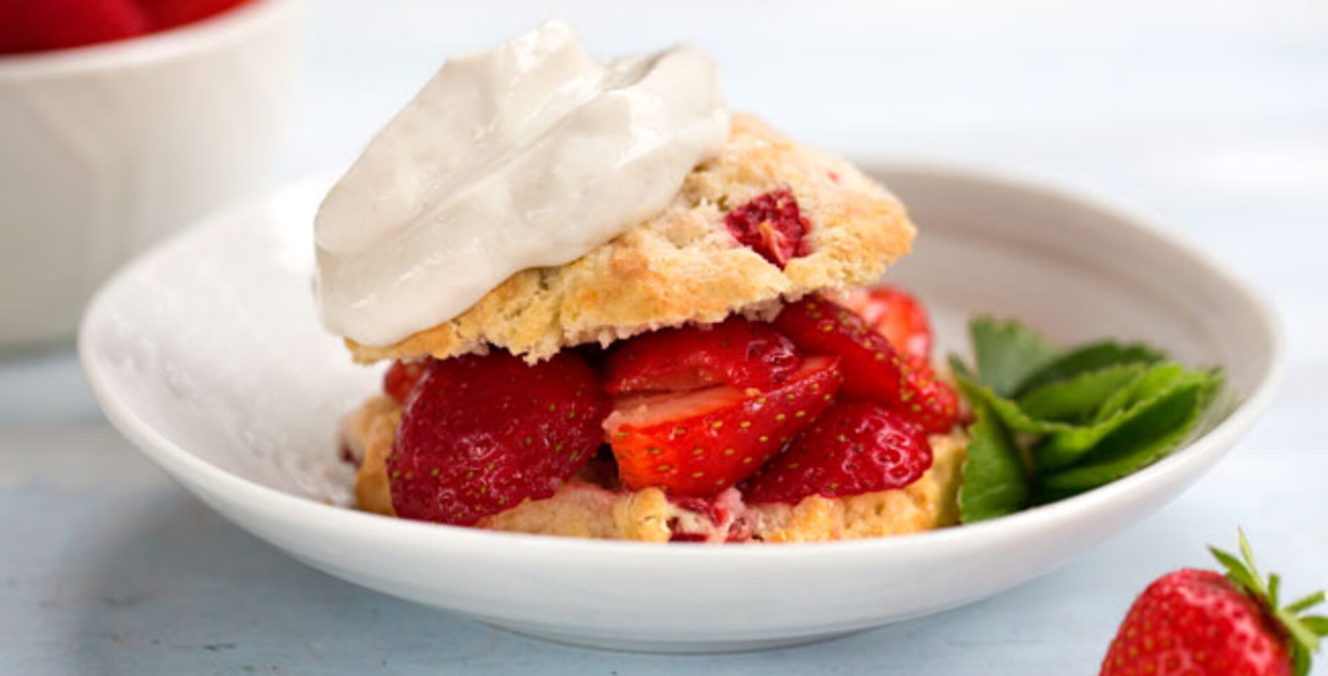 Healthy Strawberry Shortcake With Maple Creme