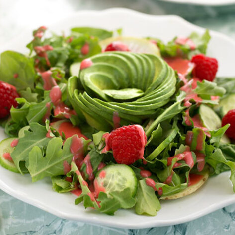 VegNews.AvocadoSaladRaspberryDressing.HannahKaminsky