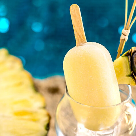 Tropical Vegan Piña Colada Popsicles
