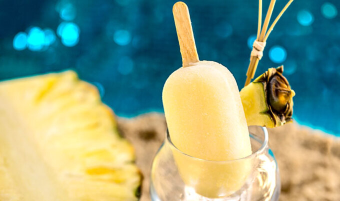 Vegan Piña Colada Popsicles