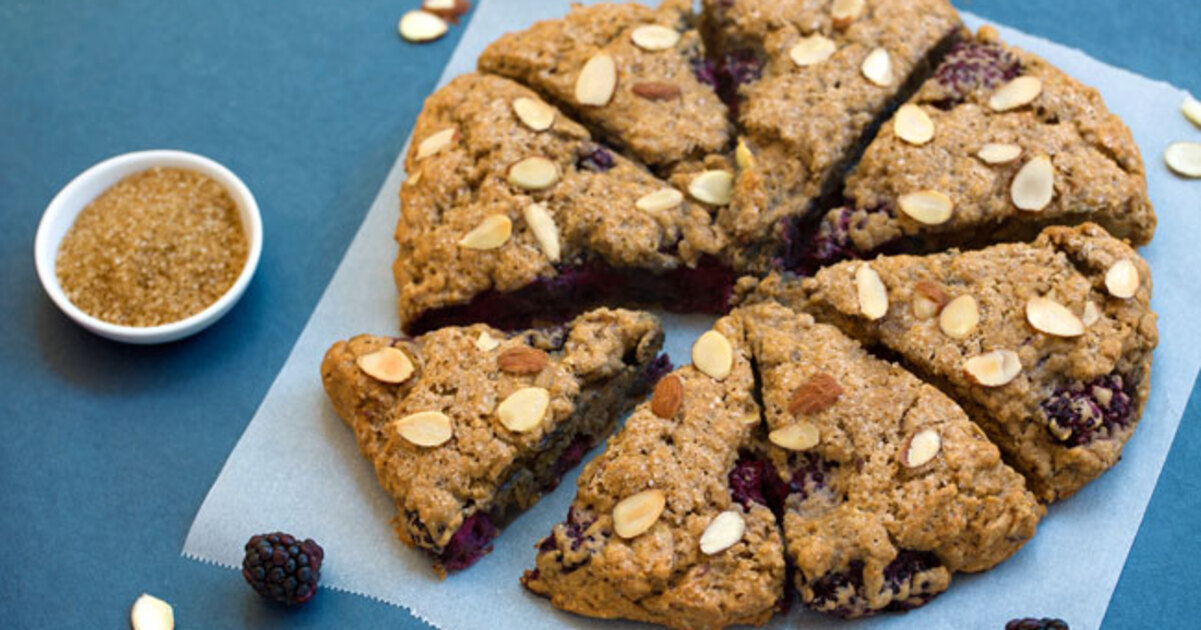 Easy Vegan Blackberry Almond Scones | VegNews