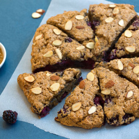 Four-Step Vegan Blackberry Almond Scones