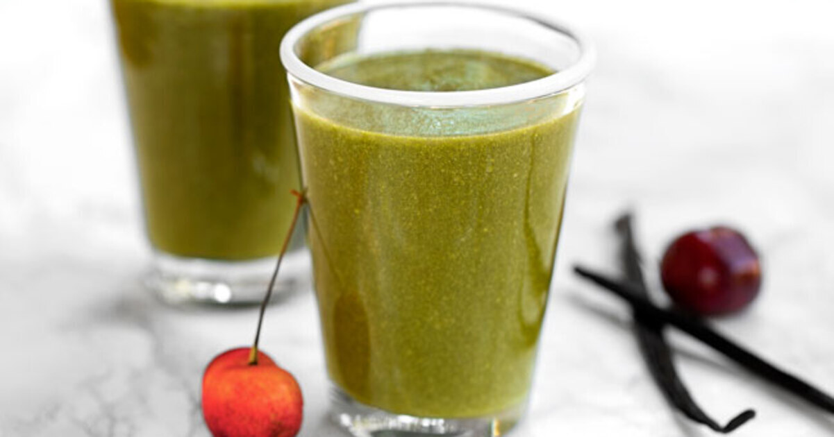 Super Green Cherry Avocado Smoothie | VegNews