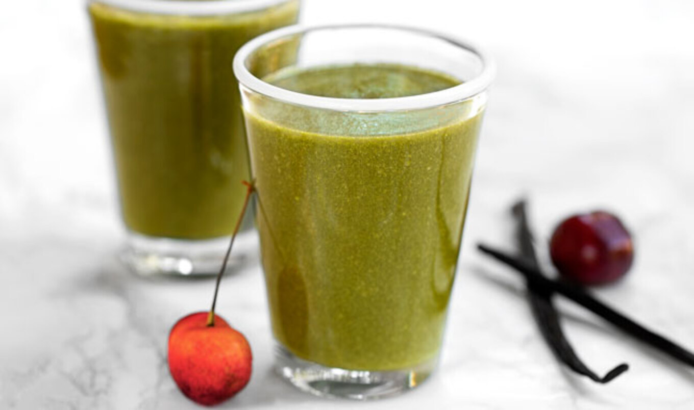 Super Green Cherry Avocado Smoothie