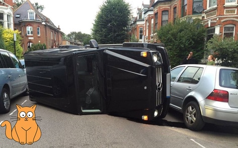 <I>X Factor</I> Judge Flips $100,000 Car to Avoid Hitting Cat