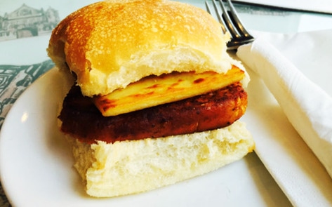 VegNewsGlasgowVeganSquareSausage