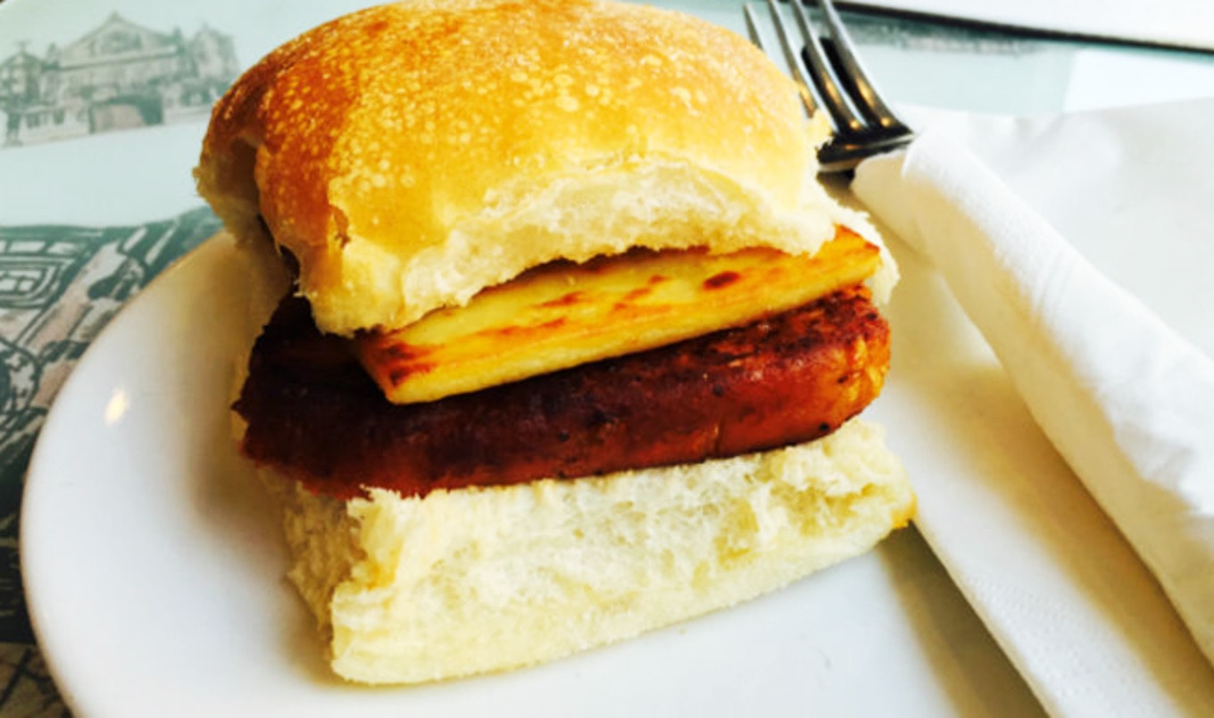 Vegan Square Sausage Sandwich Takes Café by Storm