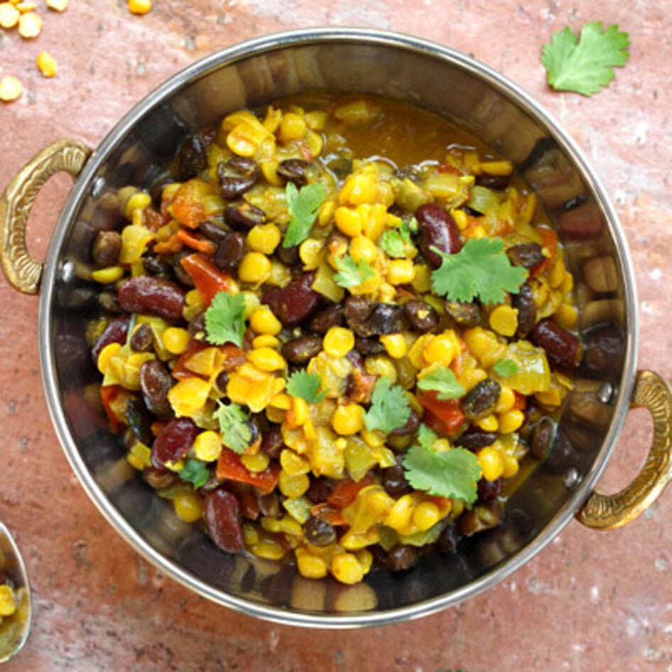 Vegan Indian Three Bean Dal Soup