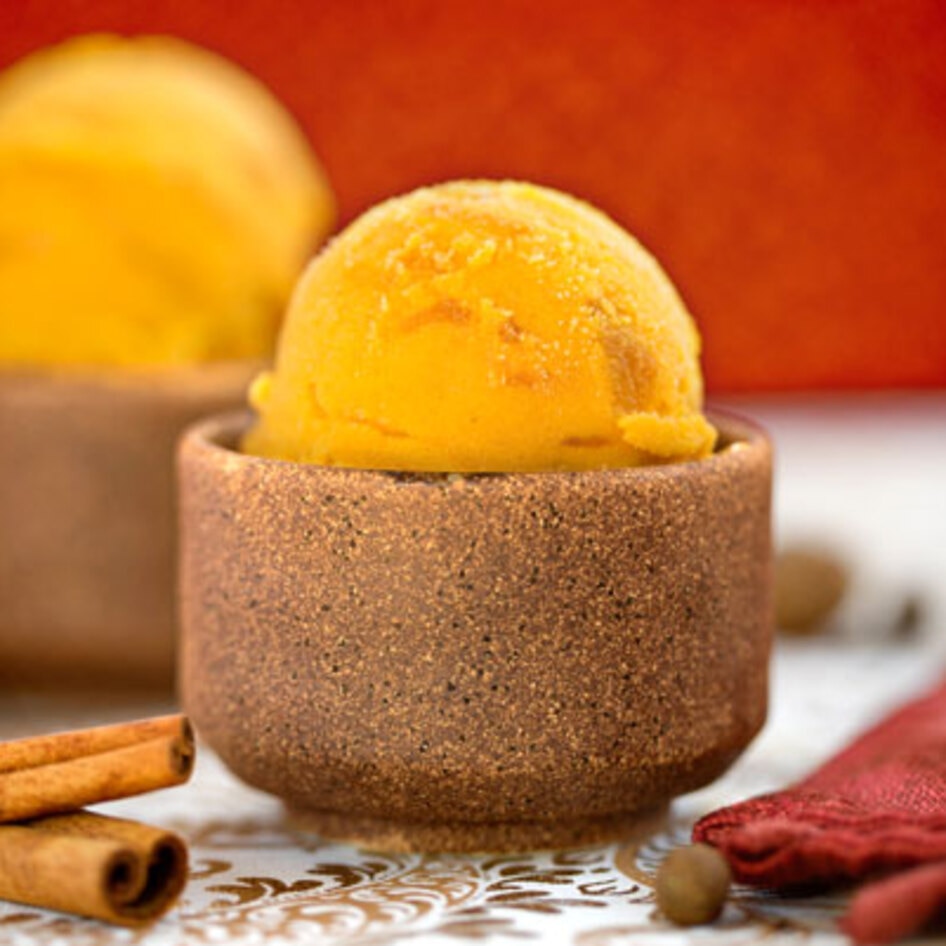 Vegan Pumpkin Spice Frozen Yogurt